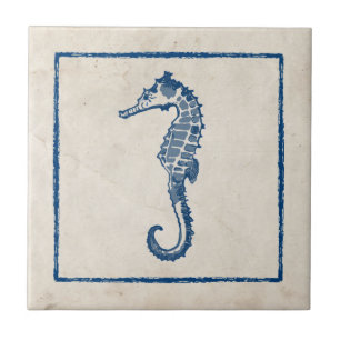 Vintage Sea Horse Tile