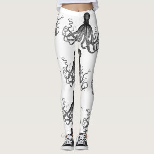 Vintage Sea Life Octopus Leggings