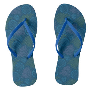 Vintage Sea Pattern Flip Flops