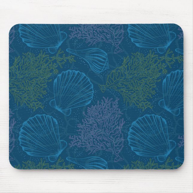 Vintage Sea Pattern Mouse Pad (Front)