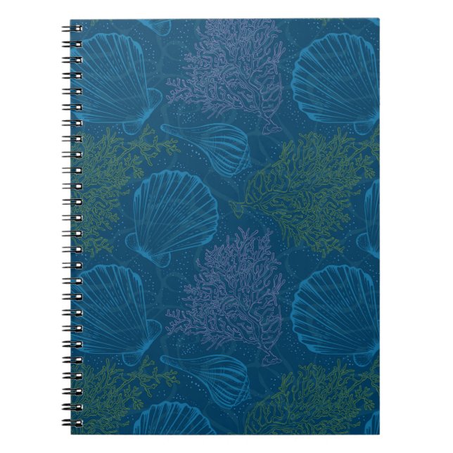 Vintage Sea Pattern Notebook (Front)