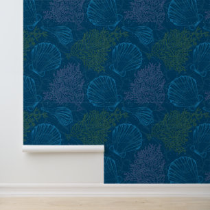 Vintage Sea Pattern Wallpaper