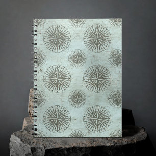 Vintage Sea Shanty Steampunk Compass Ephemera Notebook