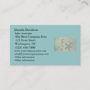Vintage Sea Shells, Starfish, and SeaHorse Business Card