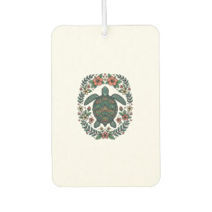 Vintage Sea Turtle Floral Vector Design_1 Air Freshener