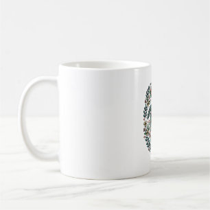 Vintage Sea Turtle Floral Vector Design_1 Coffee Mug