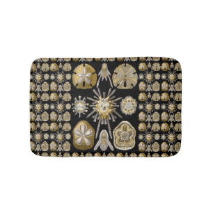 Vintage Sea Urchins Sand Dollars by Ernst Haeckel Bath Mat