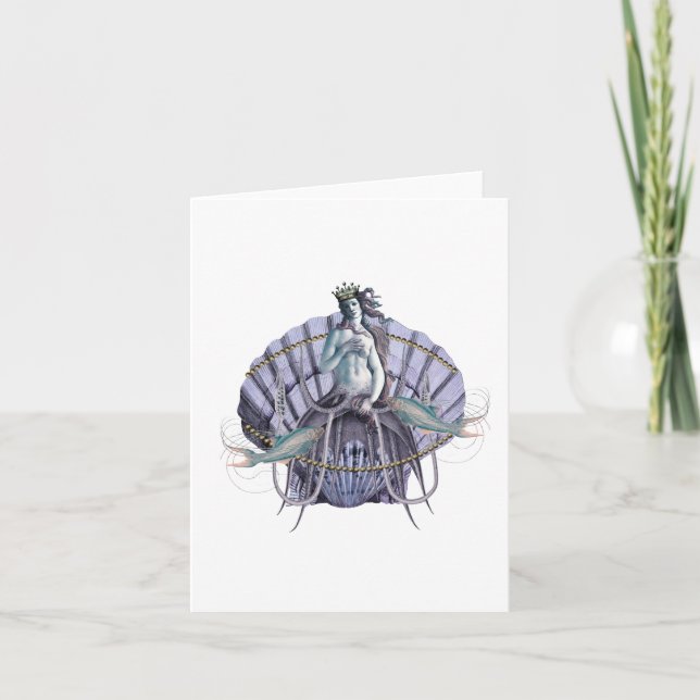 Vintage Sea Witch Collage Note Cards (Front)