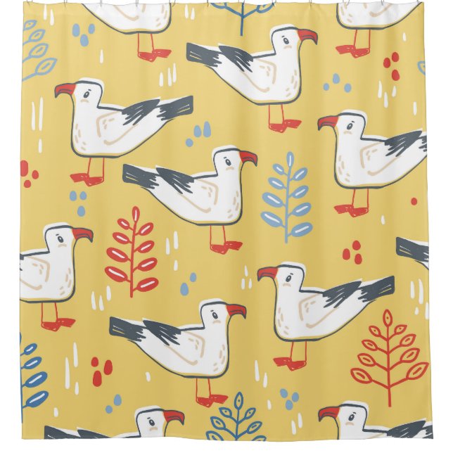 Vintage Seagull Leaves Natural Pattern (Front)