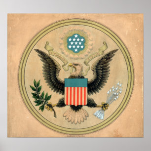 Vintage Seal of the United States of America Poster
