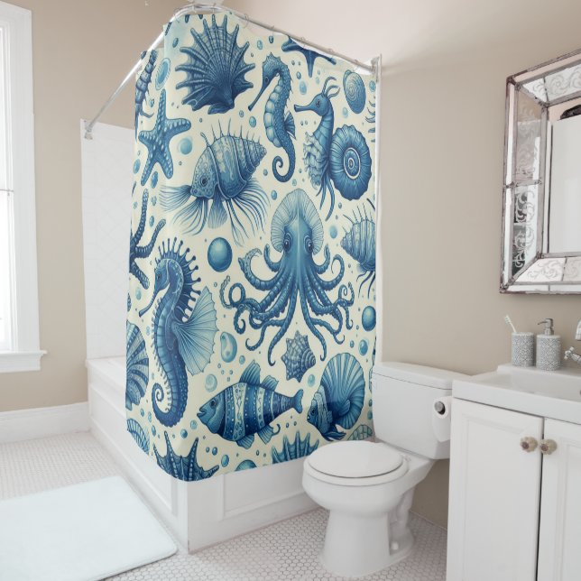 Vintage Sealife Animals Pattern (In Situ)