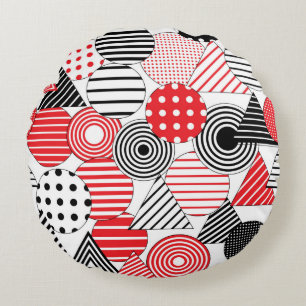 vintage seamless abstract background. Dotted and s Round Pillow