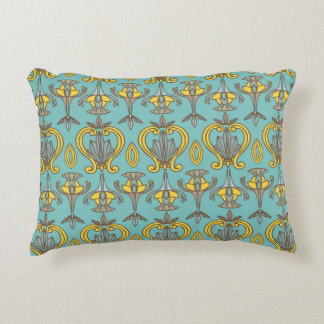 vintage Seamless Art Nouveau Pattern. Vintage wall Accent Pillow