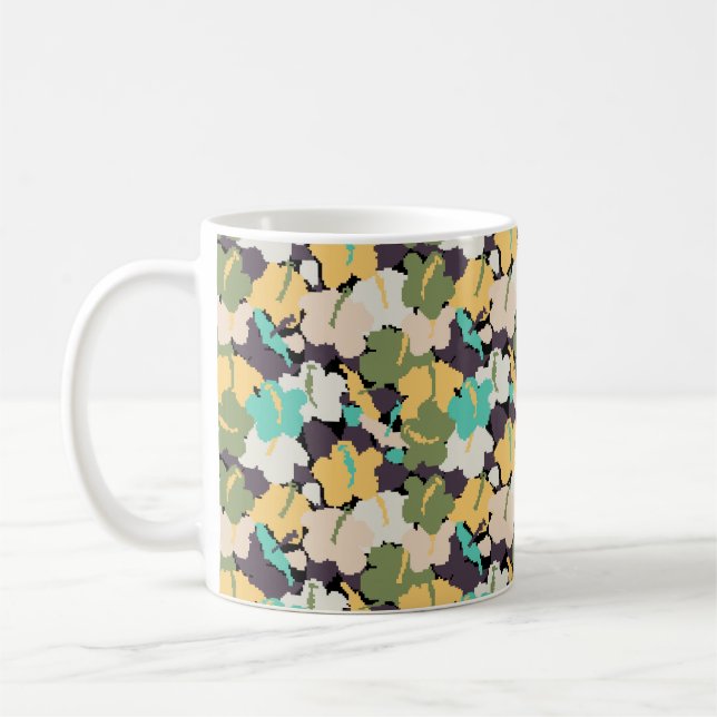 vintage seamless background pattern with stylized  coffee mug (Left)