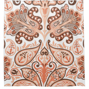 Vintage seamless colourful pattern in paisley styl