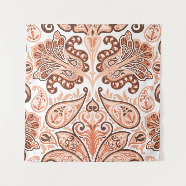 Vintage seamless colourful pattern in paisley styl tapestry (Front)