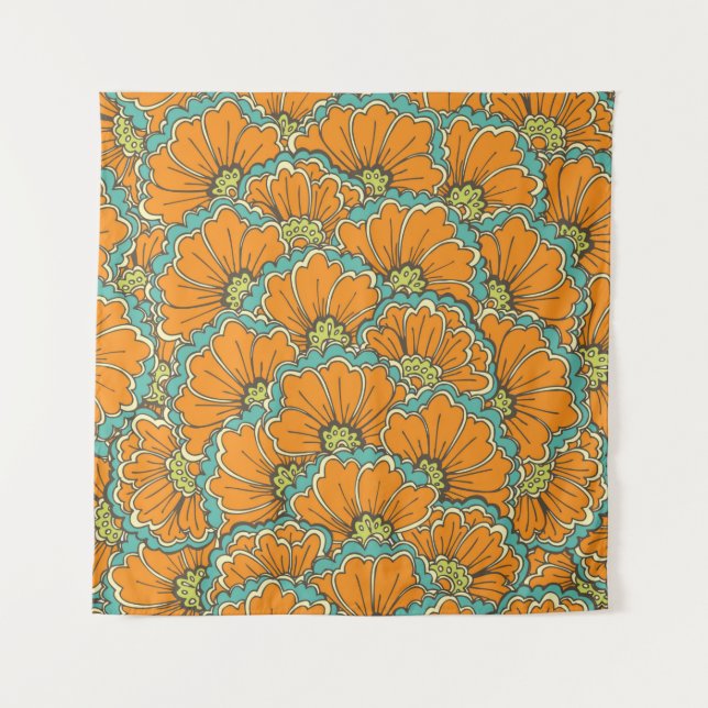 vintage seamless eastern pattern tapestry (Front)