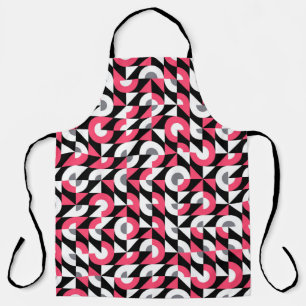 Vintage seamless glitch pattern with bold geometri apron
