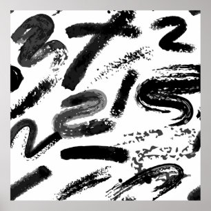 Vintage seamless hand painted watercolor dry brush poster