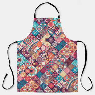 Vintage Seamless: Islamic Hand Drawn. Apron