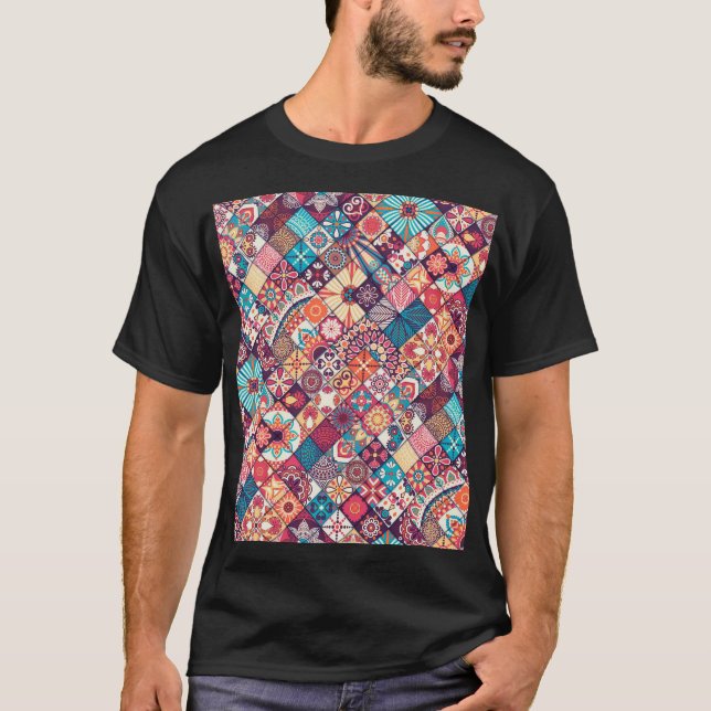 Vintage Seamless: Islamic Hand Drawn. T-Shirt (Front)