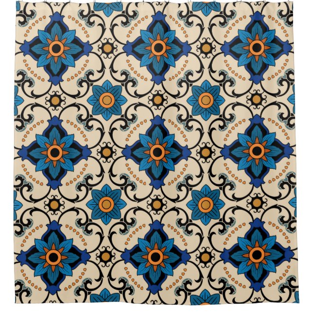 Vintage seamless pattern. Colourful ethnic ornamen (Front)