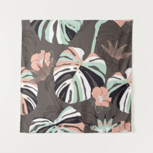 Vintage Seamless pattern. Contemporary tropical fl Tapestry
