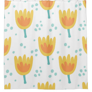 Vintage seamless pattern, cute flowers pattern70s