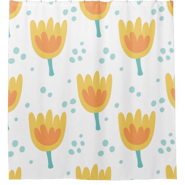 Vintage seamless pattern,  cute flowers pattern70s (Front)