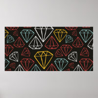 vintage seamless pattern, diamond design elements