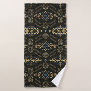Vintage Seamless Pattern in Ethnic Style. Trendy h Bath Towel