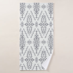 vintage Seamless Pattern in Ethnic Style. Trendy h Bath Towel