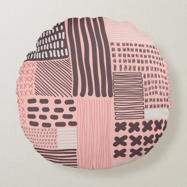 vintage seamless pattern. Modern stylish texture.  Round Pillow (Front)