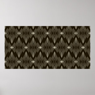 vintage seamless pattern ornament with stylized ge poster