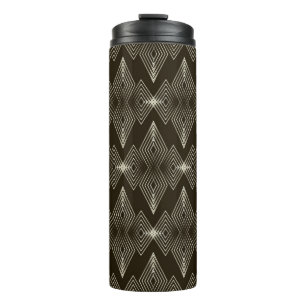 vintage seamless pattern ornament with stylized ge thermal tumbler