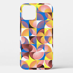 Vintage seamless pattern tiles with circles and st iPhone 12 case