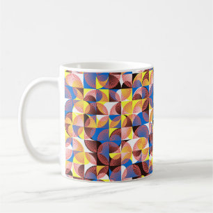 Vintage seamless pattern tiles with circles and st coffee mug