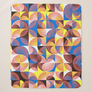 Vintage seamless pattern tiles with circles and st sherpa blanket