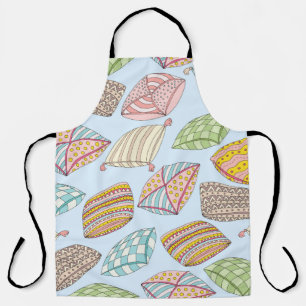 Vintage seamless pattern with colourful pillows. T Apron
