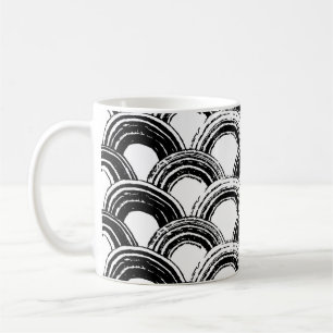Vintage seamless pattern with dry brush arched str coffee mug