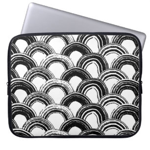 Vintage seamless pattern with dry brush arched str laptop sleeve