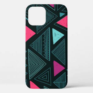 Vintage seamless pattern with ethnic tribal boho t iPhone 12 case