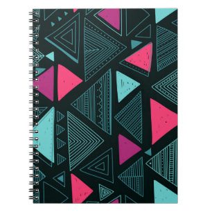 Vintage seamless pattern with ethnic tribal boho t notebook