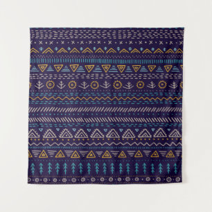 vintage seamless pattern with ethnic tribal hand-d tapestry