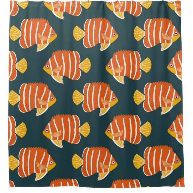 Vintage seamless pattern with fish. Creative desig (Front)