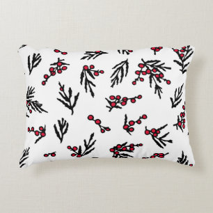Vintage seamless pattern with hand drawn winter be accent pillow