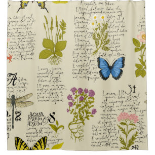 Vintage seamless pattern with handwritten text Lor