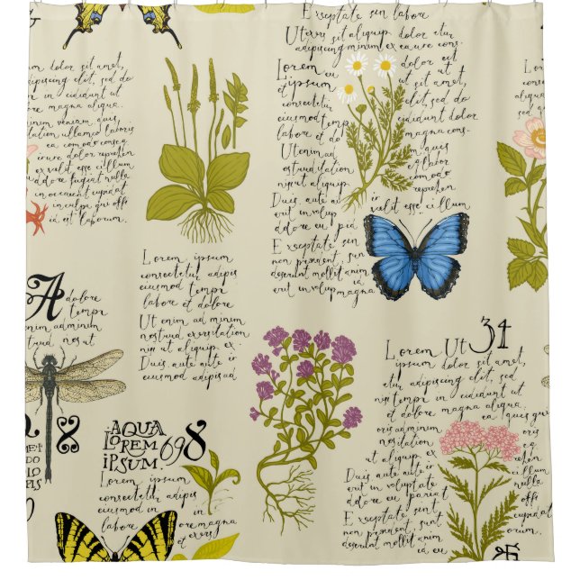 Vintage seamless pattern with handwritten text Lor (Front)