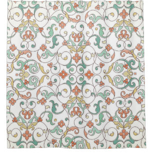 Vintage seamless pattern with line art ornament. V