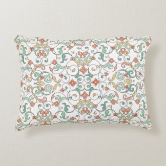 Vintage seamless pattern with line art ornament. V Accent Pillow